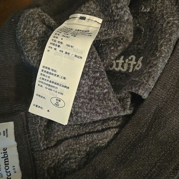 Abercrombie Charcoal Gray Shorts Embroidered Detail Vintage Medium - Picture 8 of 16